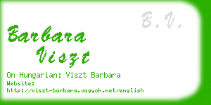 barbara viszt business card